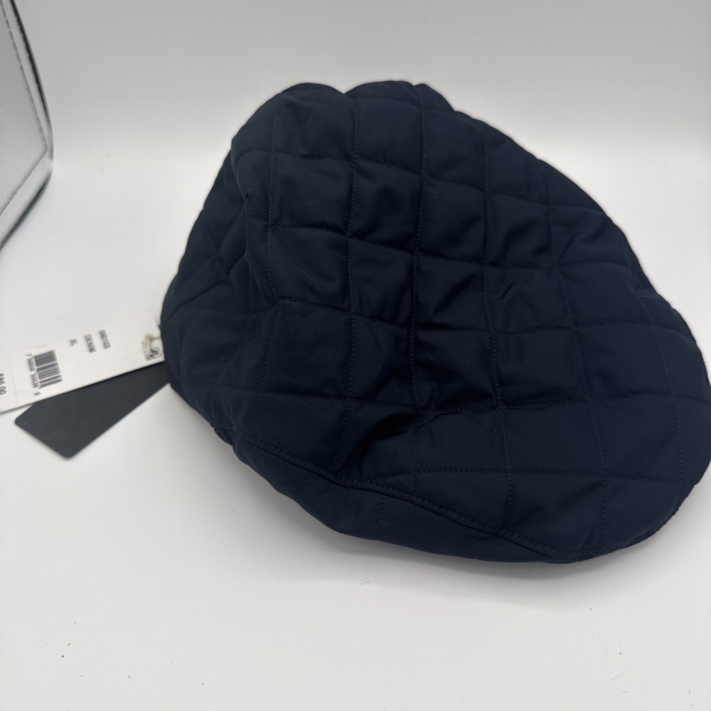 BUGATTI Quilted Earflap Ivy Cap Hat Mens Medium Navy XL MSRP $85 NWT trendy